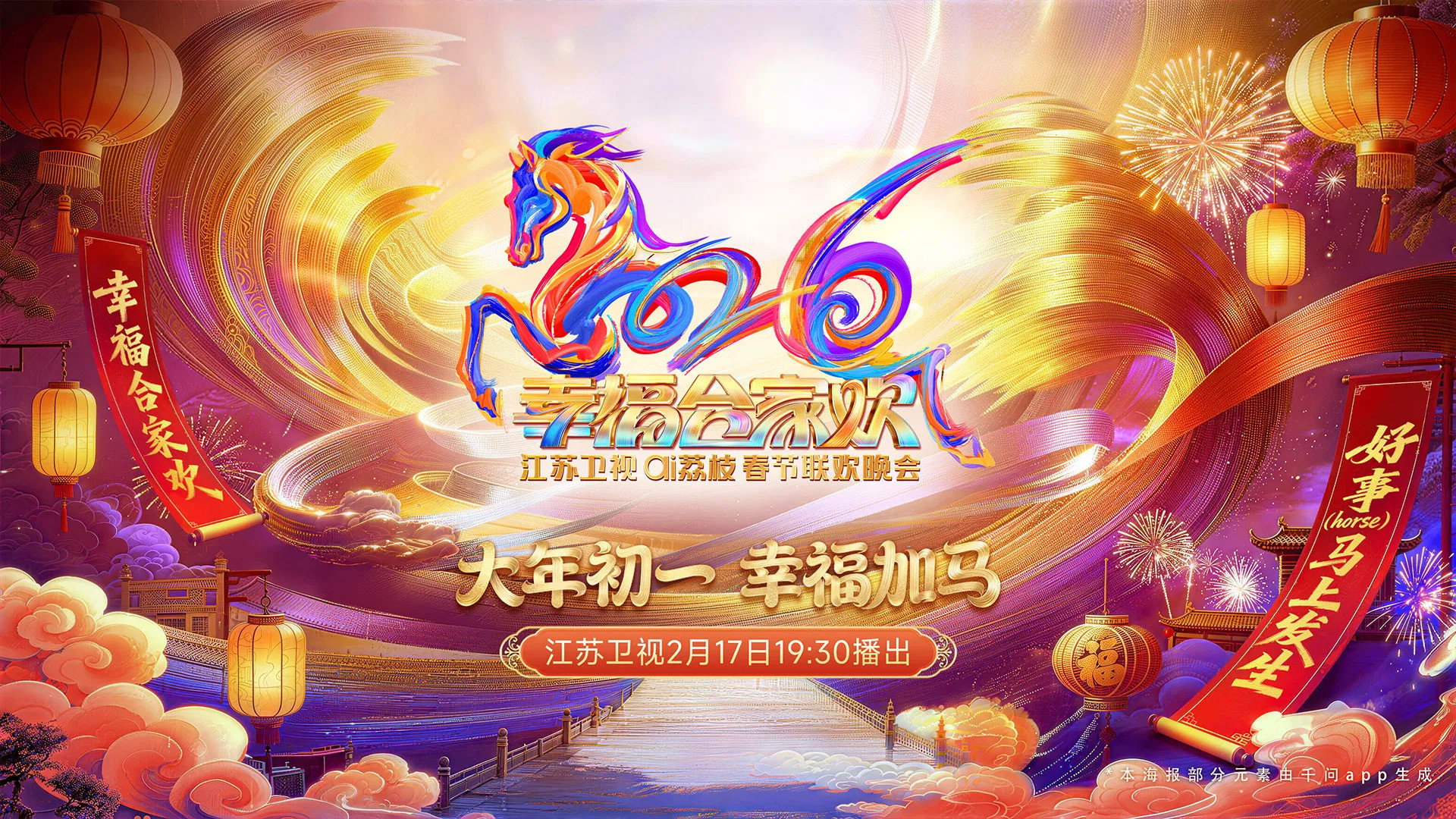 2026江苏卫视春节联欢晚会's poster