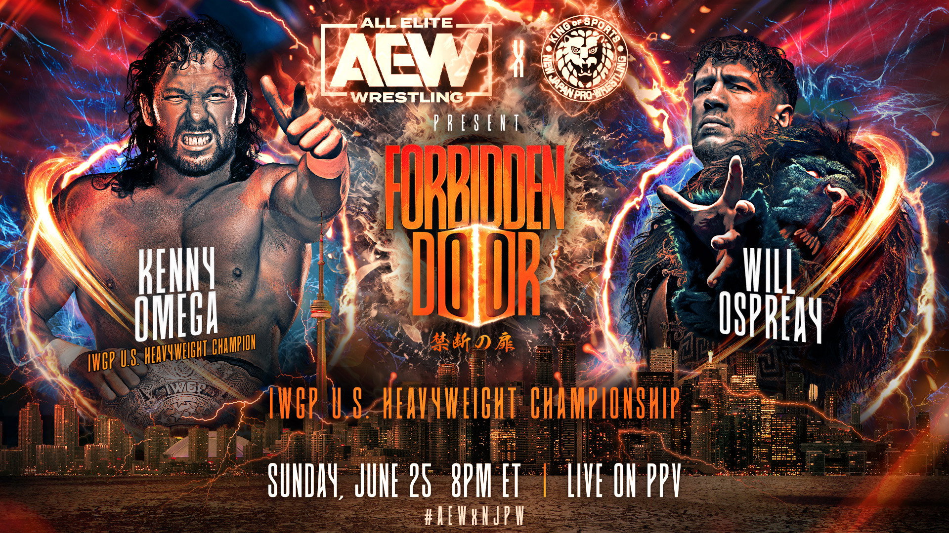 AEW x NJPW Present Forbidden Door 2023's poster