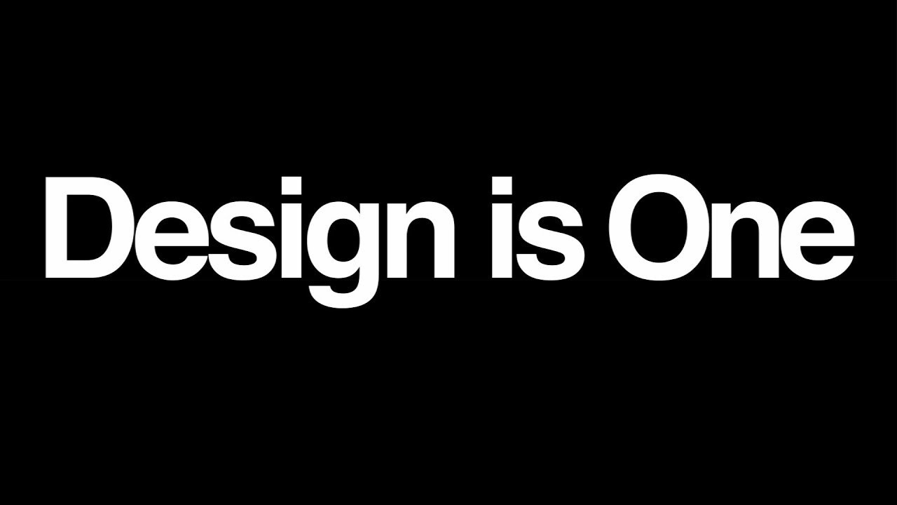 Design Is One's poster