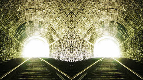 Light at the end of the tunnel Backdrop Blur