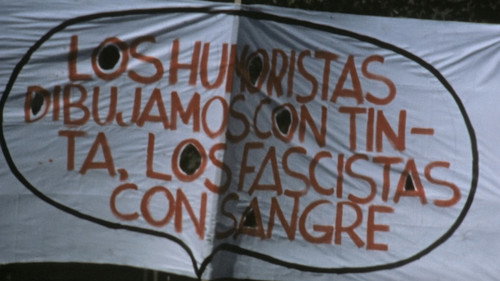 Manifestación por el atentado en la sede de "El Papus" Backdrop Blur