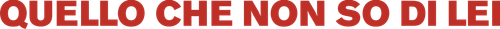 Quello che non so di lei official logo
