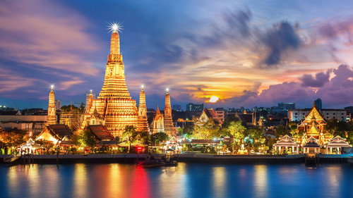 Bangkok, une ville née des eaux Backdrop Blur
