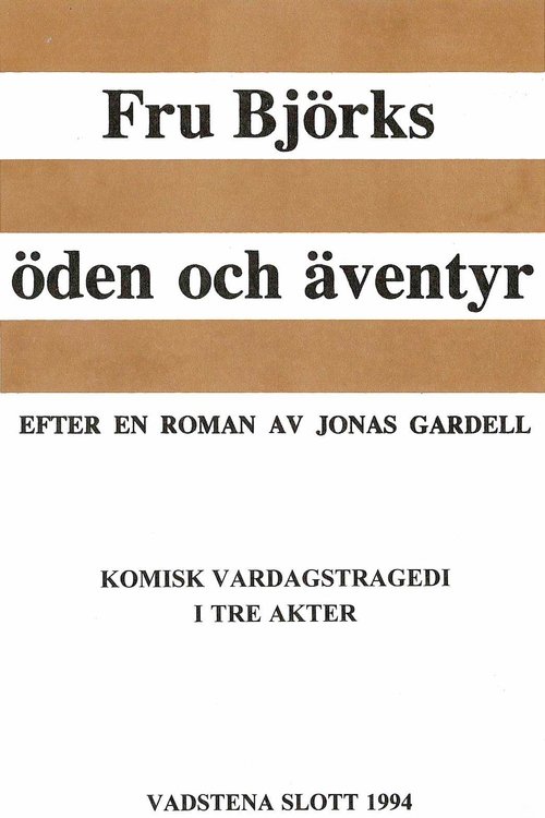 Poster Fru Björks öden och äventyr 1995