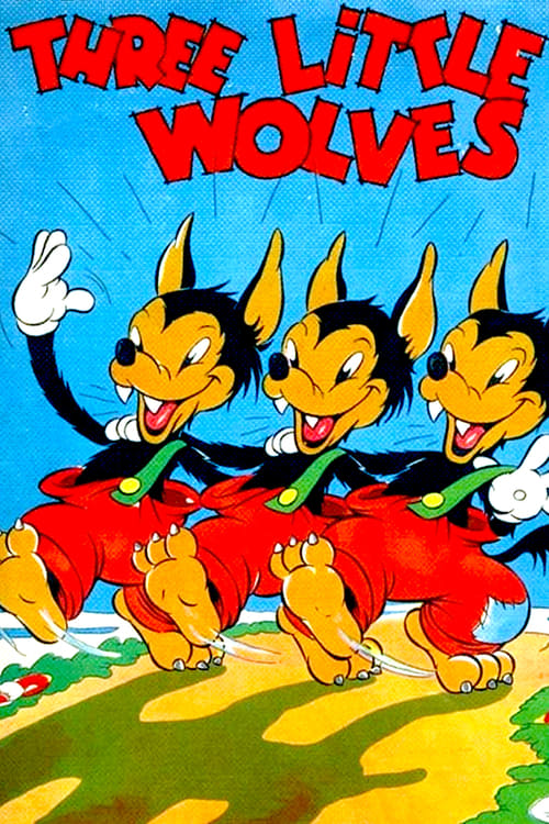Grootschalige poster van Three Little Wolves