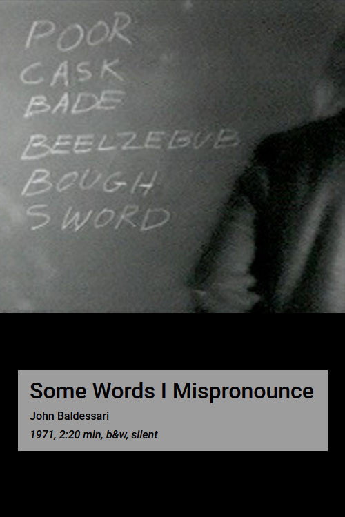 Poster Some Words I Mispronounce