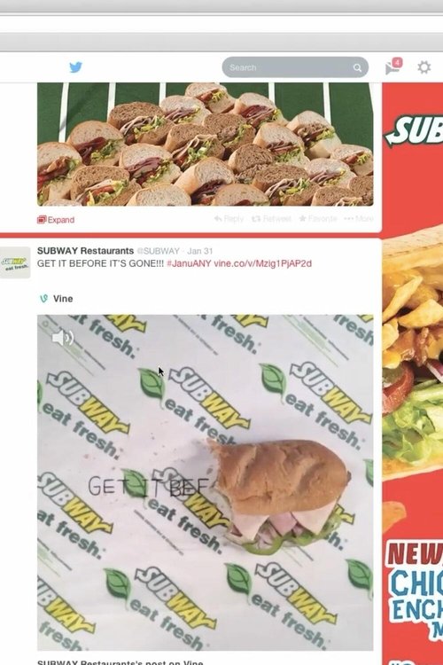Freshbuzz (subway.com) movie poster player