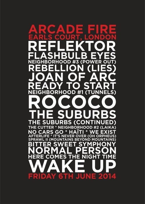 Arcade Fire Live At Earls Court movie poster player