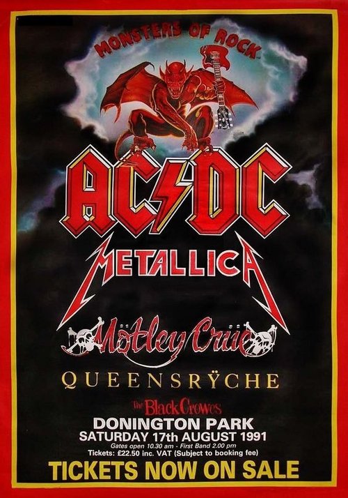 Metallica: [1995] Monsters of Rock UK (1995) poster
