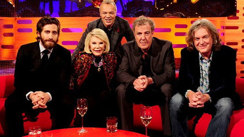 Jake Gyllenhaal, Joan Rivers, Jeremy Clarkson, James May, Ke$ha