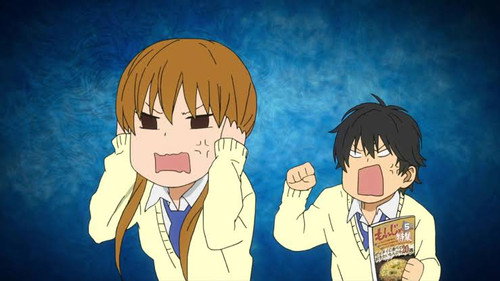 Sentado ao lado de Yoshida-kun