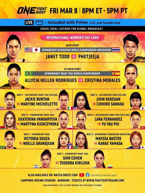 ONE Fight Night 20: Todd vs. Phetjeeja poster