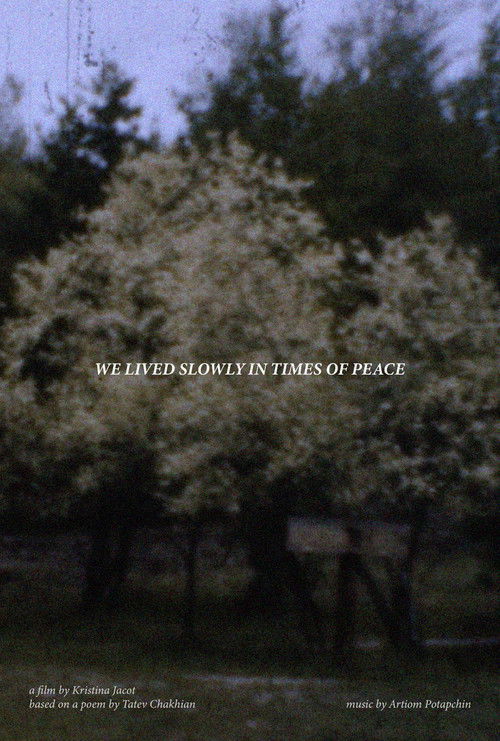 We Lived Slowly in Times of Peace poster