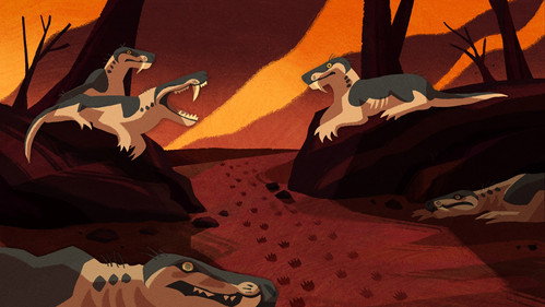 Triassic Cuddle — Backdrops 5