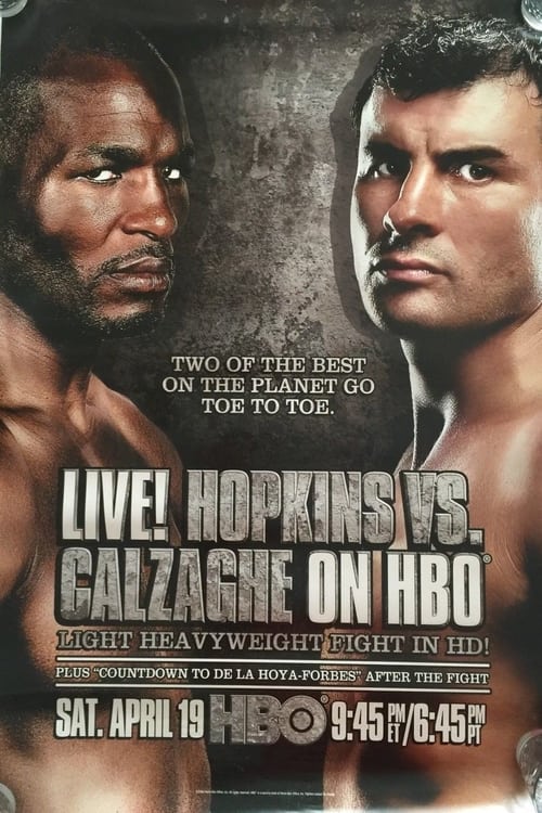 Poster Bernard Hopkins vs. Joe Calzaghe 2008