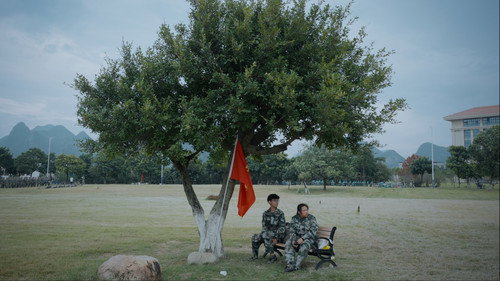 Student Army Backdrop Blur