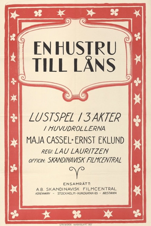 Affiche du film En Hustru till låns