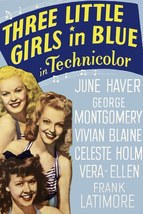 Tres jovencitas vestidas de azul 1946