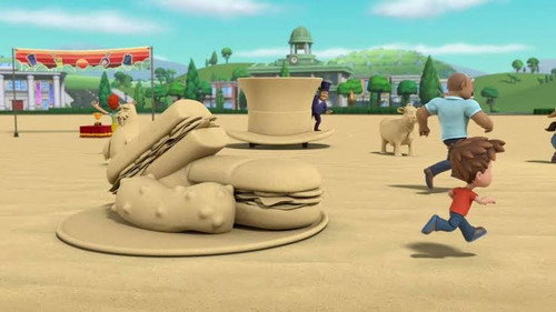 Pups Save a Sand Sculpture Contest