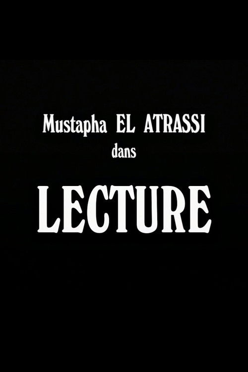 Mustapha El Atrassi - Lecture poster