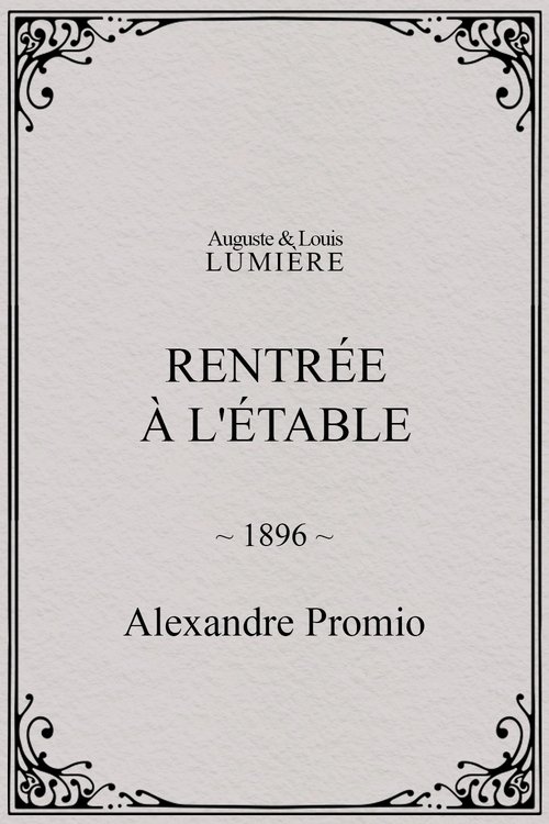 Poster Rentrée à l'étable 1896