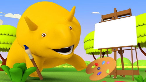 Aprenda com Dino o Dinossauro Backdrop Blur