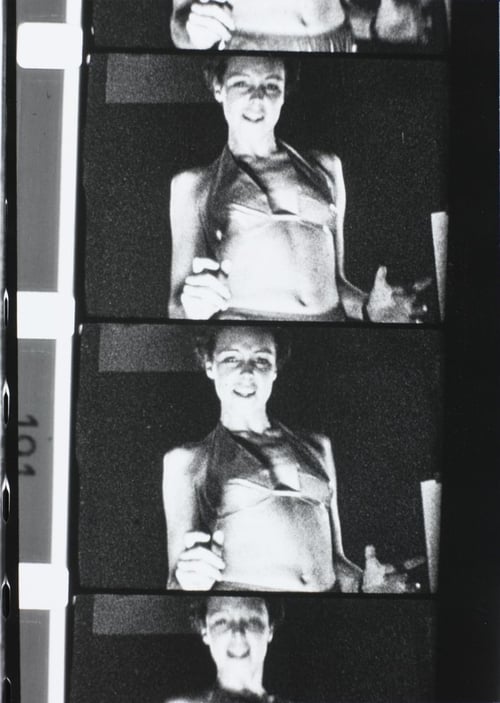 Home movie from Man Ray featuring dancer Jenny gyrating in black and white.