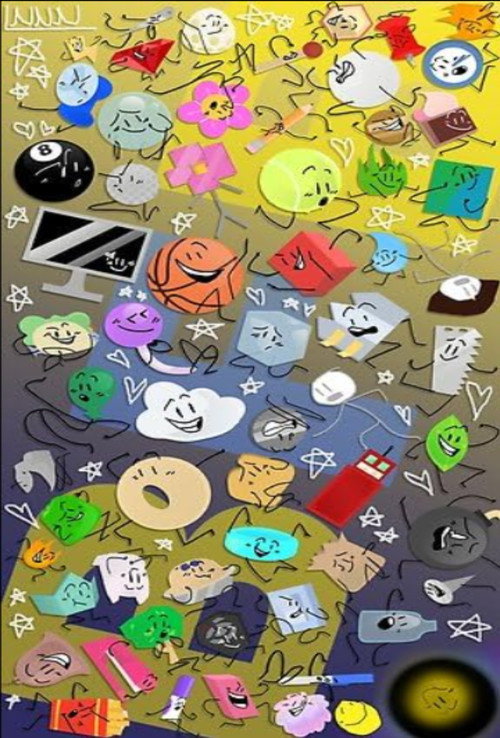 Battle for Dream Island - Battle for BFDI/Battle for BFB Poster Blur