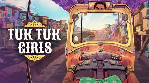 Tuk Tuk Girls Backdrop Blur