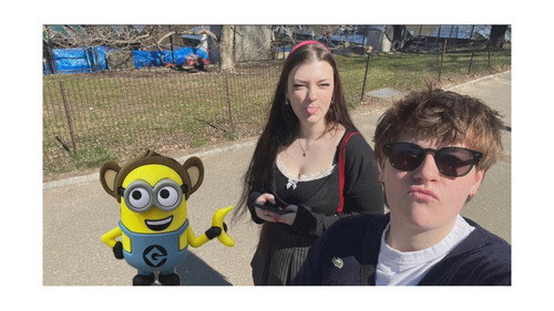 Ms Brown took advantage of me in New York !! Backdrop Blur