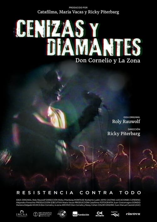Poster Cenizas y diamantes, la película de Don Cornelio y La Zona 2024