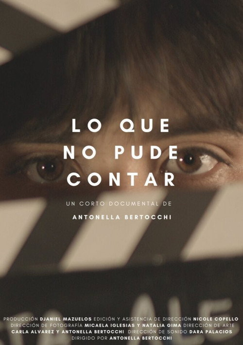Póster oficial de Lo que no pude contar (2020)