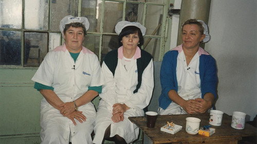 backdrop Alltagsgeschichte – Frauen in der Fabrik