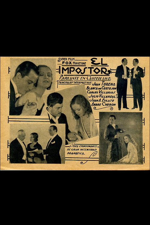 Póster oficial de El impostor (1931) - Drama