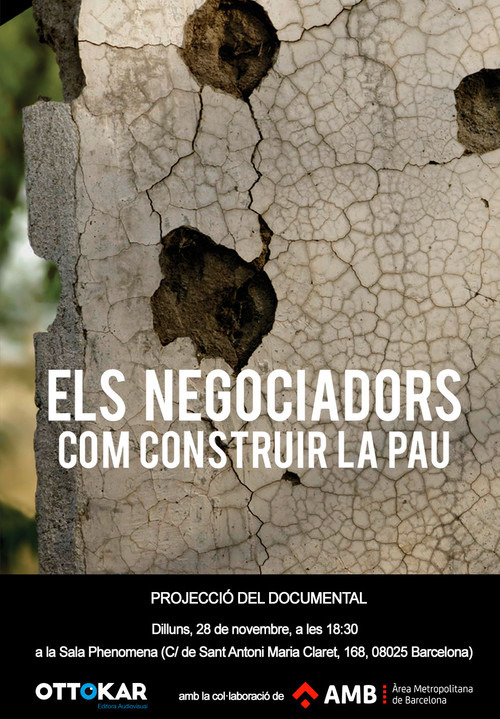 Cartell de Els negociadors. Com construir la pau