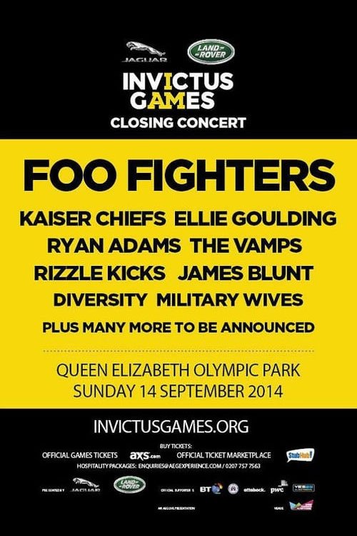 Foo Fighters - Invictus Games Closing Ceremony 2014