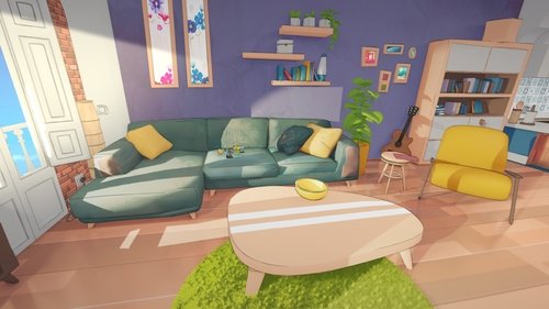 Under the sofa