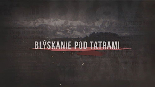 Lightning under Tatras Backdrop Blur