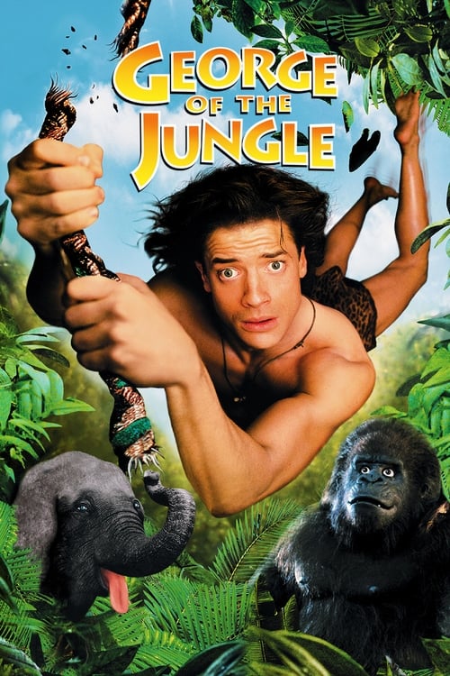 Grootschalige poster van George uit de Jungle