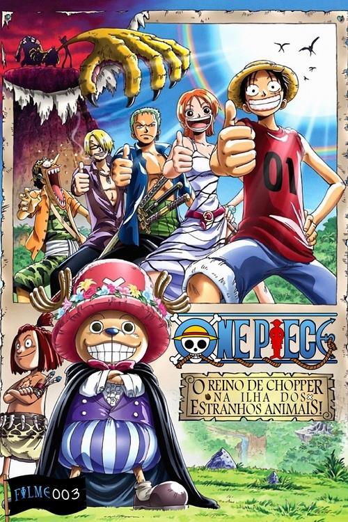 Pôster de One Piece Filme 03: O Reino de Chopper na Ilha dos Estranhos Animais!