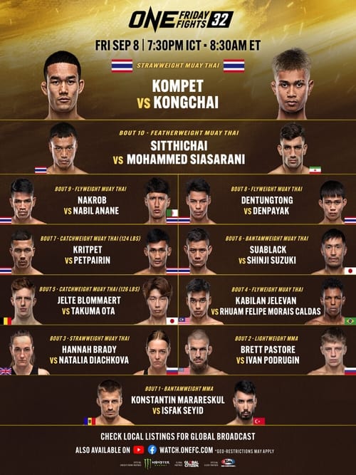 Poster ONE Friday Fights 32: Kompetch vs. Kongchai 2023