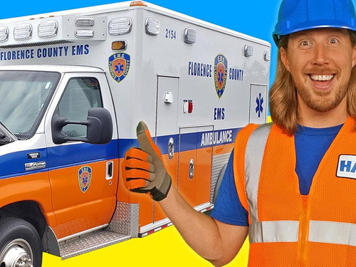 Handyman Hal Explores an Ambulance | Rescue Vehicles for Kids | Fun Videos for Kids