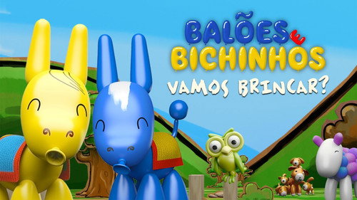 Balões e Bichinhos: Vamos Brincar? Backdrop Blur