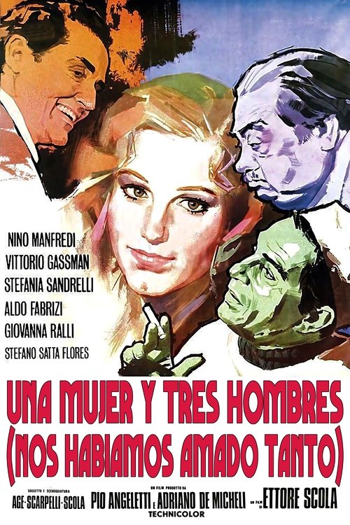 Una mujer y tres hombres
