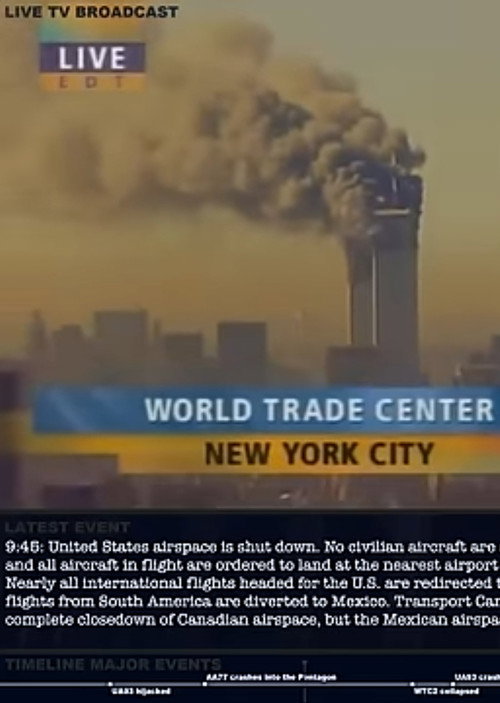 9/11 attacks in realtime (dashboard) 7:46am-12:00pm