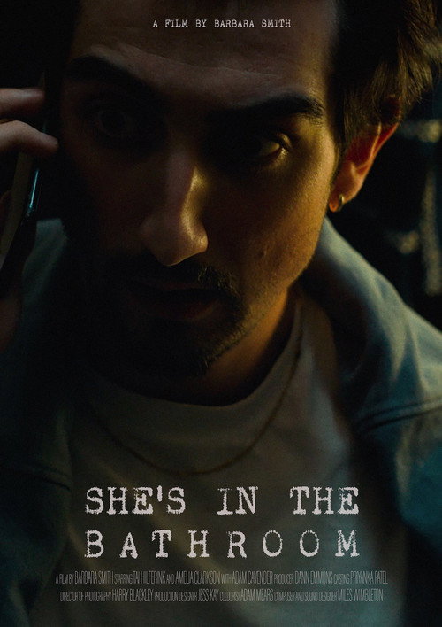 She's In The Bathroom Poster