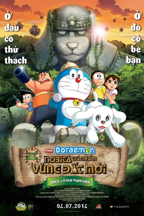 Poster Doraemon: Nobita Thám Hiểm Vùng Đất Mới – Peko và 5 Nhà Thám Hiểm