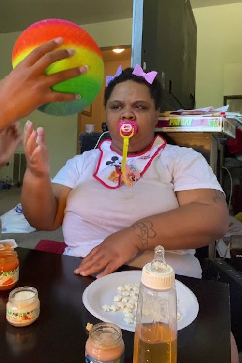 Michelle is a BAD BABY TODAY!