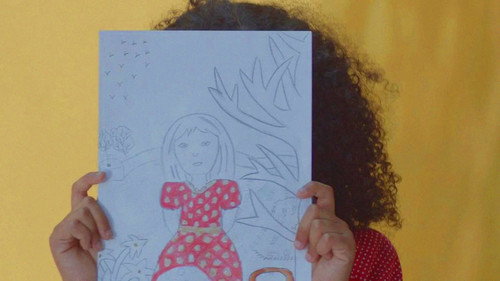Vermelho de Bolinhas Backdrop Blur