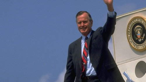 History Remembers George H.W. Bush Backdrop Blur
